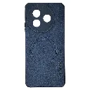 iTel S24 4G Magsafe Logo X-Level Luxuary Leather Back Case (Navy Blue)