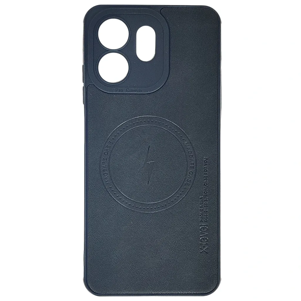 [PO18BITA100C-2-2] iTel A100c 4G Magsafe Logo X-Level Luxuary Leather Back Case (Black)