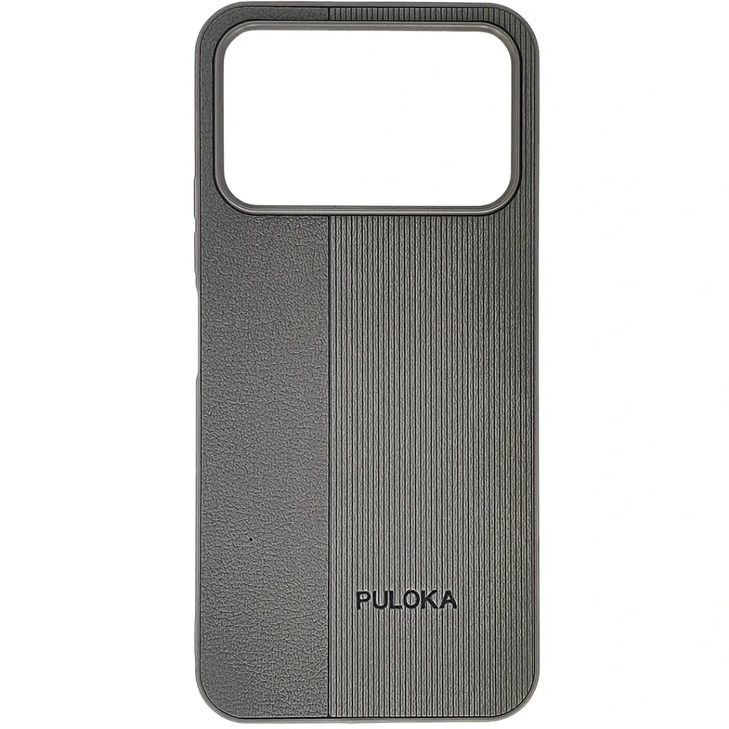 Tecno Spark 50 4G (PULOKA) Logo Braded PU Leather Texture Mobile Back Case (Natural Titanium)