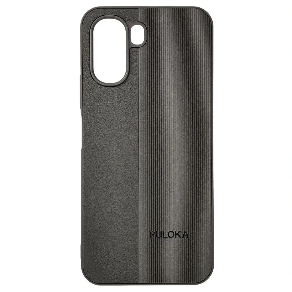 Oppo A6 4G |A6X|A6 5G (PULOKA) Logo Braded PU Leather Texture Mobile Back Case (Natural Titanium)