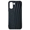 Oppo A6 4G |A6X|A6 5G (PULOKA) Logo Braded PU Leather Texture Mobile Back Case (Black)