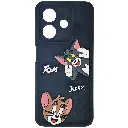 Oppo A3|A3X|A5i Soft Silicone Texture 3D Cartoon Animation With Shockproof Edges Mobile Back Case (Black)