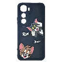 Vivo Y400 4G Soft Silicone Texture 3D Cartoon Animation With Shockproof Edges Mobile Back Case (Black)