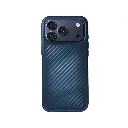 iPhone 17 Pro Max Softy Scott Series Magnetic Magsafe  Compatiblity Line Style Texture Back Case (Navy Blue)