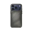 iPhone 17 Pro Max Softy Scott Series Magnetic Magsafe  Compatiblity Line Style Texture Back Case (Gray Silver)
