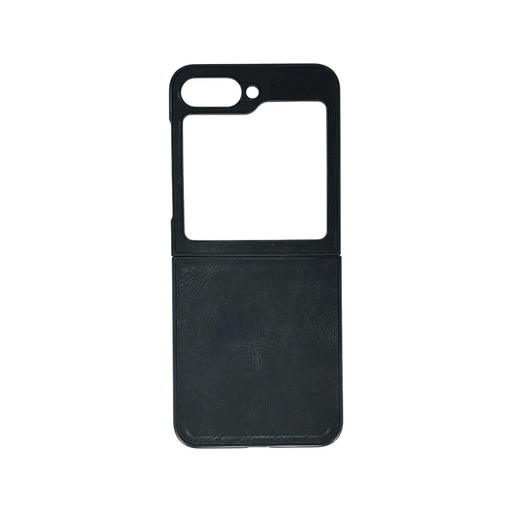 [PO32BSZFLP6-1-2] Samsung Galaxy Z Flip 6 Official Luxuary Leather Back Case (Black)