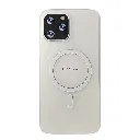 iPhone 12 Pro Max WINCASE Lining Texture Paper With Mage Safe Logo Back Case (Crystal)