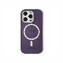 iPhone 14 Pro WINCASE Lining Texture Paper With Mage Safe Logo Back Case (Deep Purple)