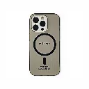 iPhone 15 Pro WINCASE Lining Texture Paper With Mage Safe Logo Back Case (Gray)