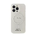 iPhone 15 Pro WINCASE Lining Texture Paper With Mage Safe Logo Back Case (Crystal)