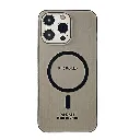 iPhone 15 Pro Max WINCASE Lining Texture Paper With Mage Safe Logo Back Case (Gray)