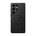Samsung Galaxy S25 Ultra 3D Carbon Fiber Pitaka Feel magnetic Back Case (Black)