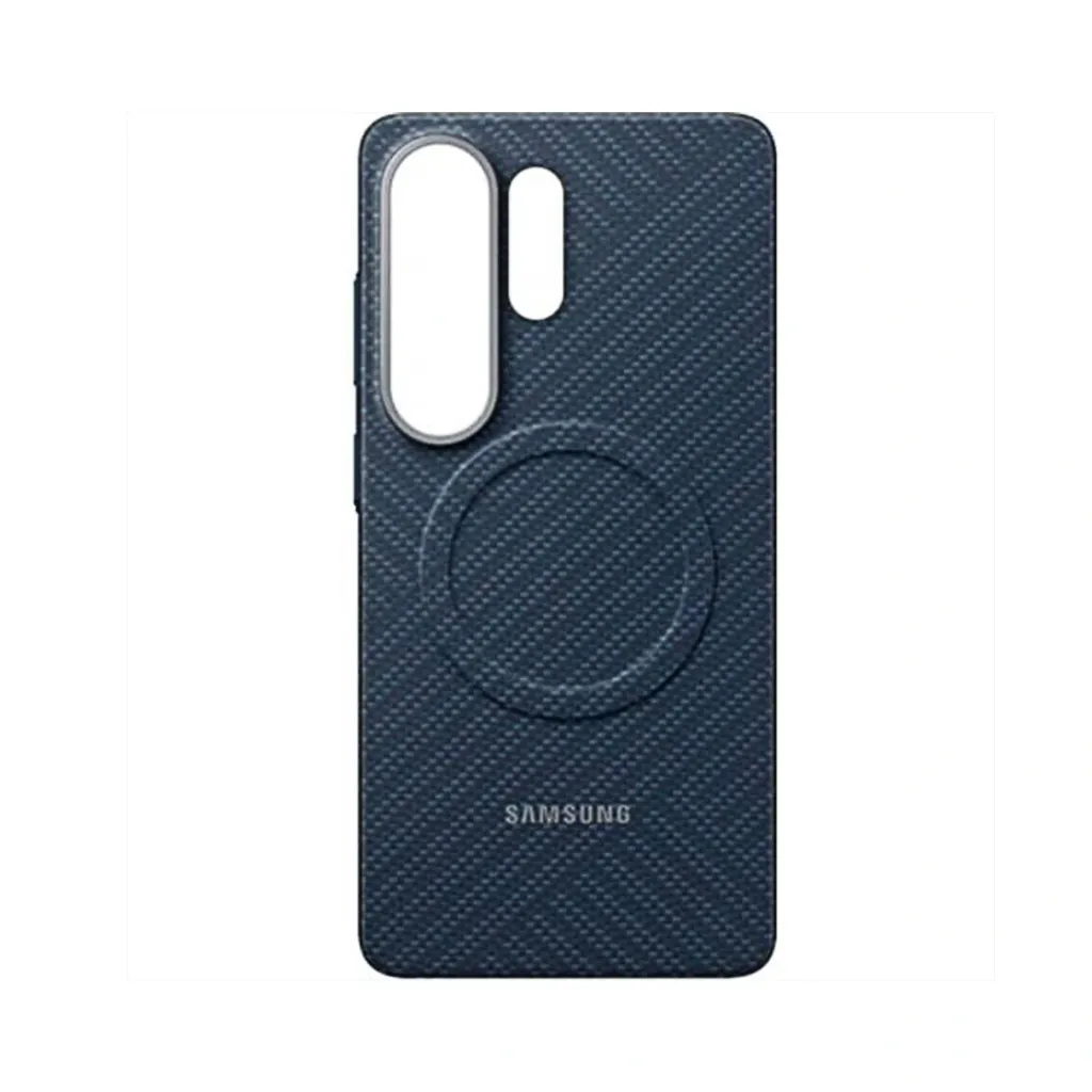 Samsung Galaxy S25 Ultra 3D Carbon Fiber Pitaka Feel magnetic Back Case (Navy Blue)