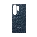 Samsung Galaxy S25 Ultra 3D Carbon Fiber Pitaka Feel magnetic Back Case (Navy Blue)