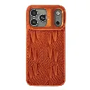 iPhone 17 Pro Max Kajsa Spendid Collection 3D Cube Orange Plus Pattern With Magsafe & B Ring Wireless Charging Compatible Back Case (Cosmic Orange)