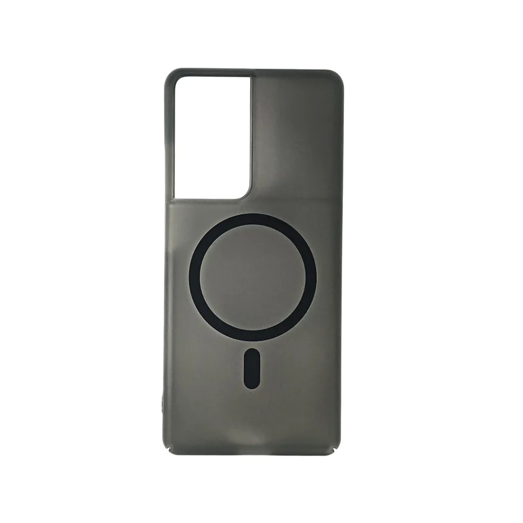[PO4BSS21U-14-2] Samsung Galaxy S21 Ultra MagSafe & Matt Hard Paper Back Case (Black)
