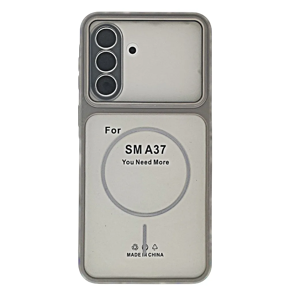 Samsung A37 5G Ultra-Thin Paper Matte Finish With MagSafe Logo Printed Mobile Back Case (Natural Titanium)