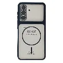 Samsung A37 5G Ultra-Thin Paper Matte Finish With MagSafe Logo Printed Mobile Back Case (Black)