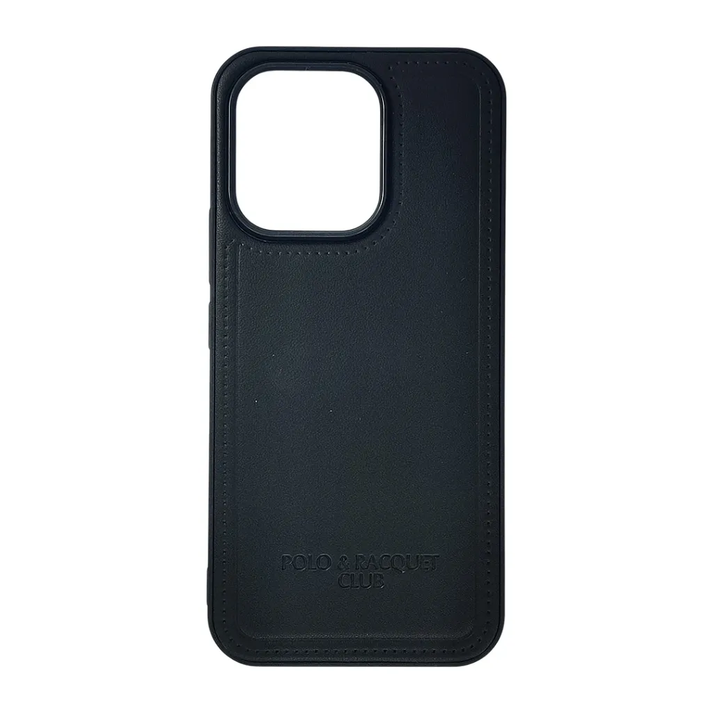 Vivo V70 5G|V70 Lite 4G|5G Polo & Racquet Club Stitched Deatailing Leather Texture Mobile Back Case (Black)