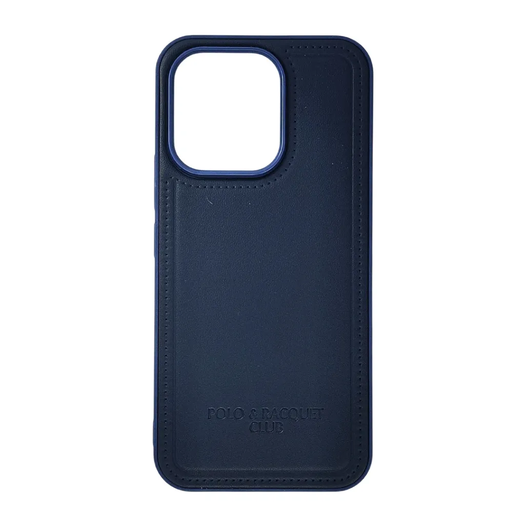 Vivo V70 5G|V70 Lite 4G|5G Polo & Racquet Club Stitched Deatailing Leather Texture Mobile Back Case (Navy Blue)