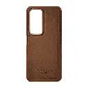Infinix Hot 60 4G|Hot 60i 4G Polo & Racquet Club Stitched Deatailing Leather Texture Mobile Back Case (Brown)