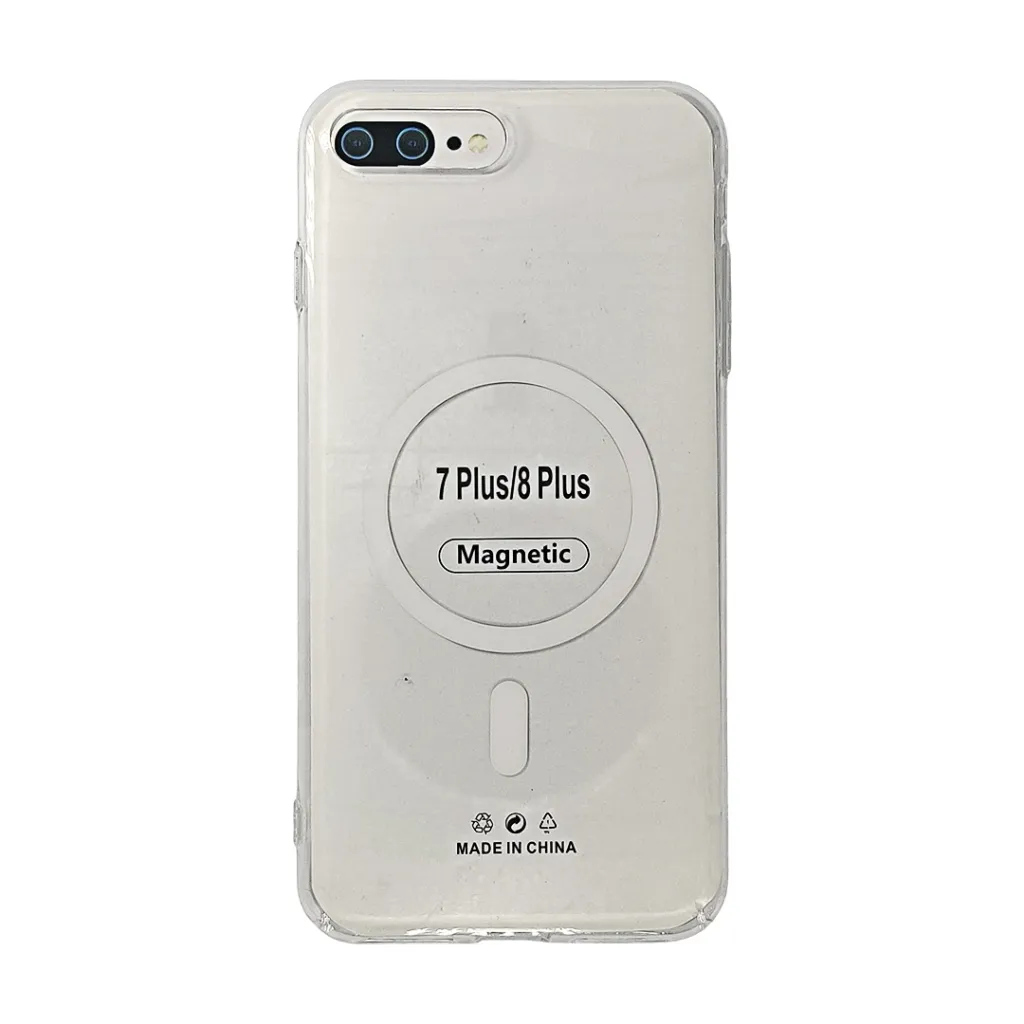 [PO13BIP7GPL-1-30] Iphone 7 Plus|8 Plus PC Transparent Mag Safe Back Case (Crystal)