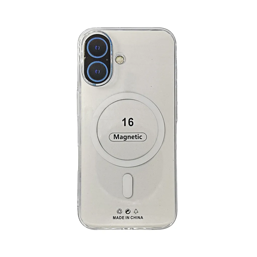 Iphone 16 PC Transparent Mag Safe Back Case (Crystal)