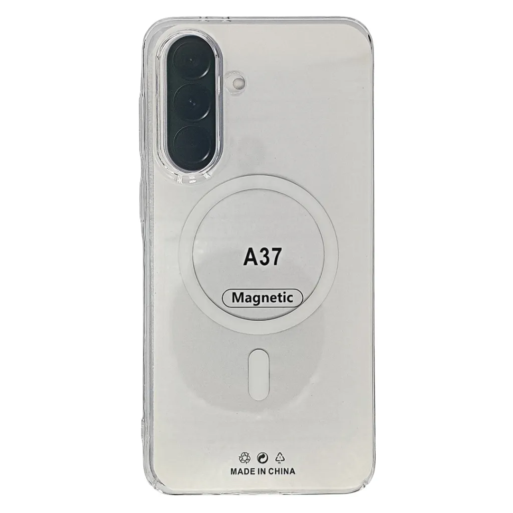 [PO13BSA37-1-30] Samsung Galaxy A37 PC Transparent Mag Safe Back Case (Crystal)