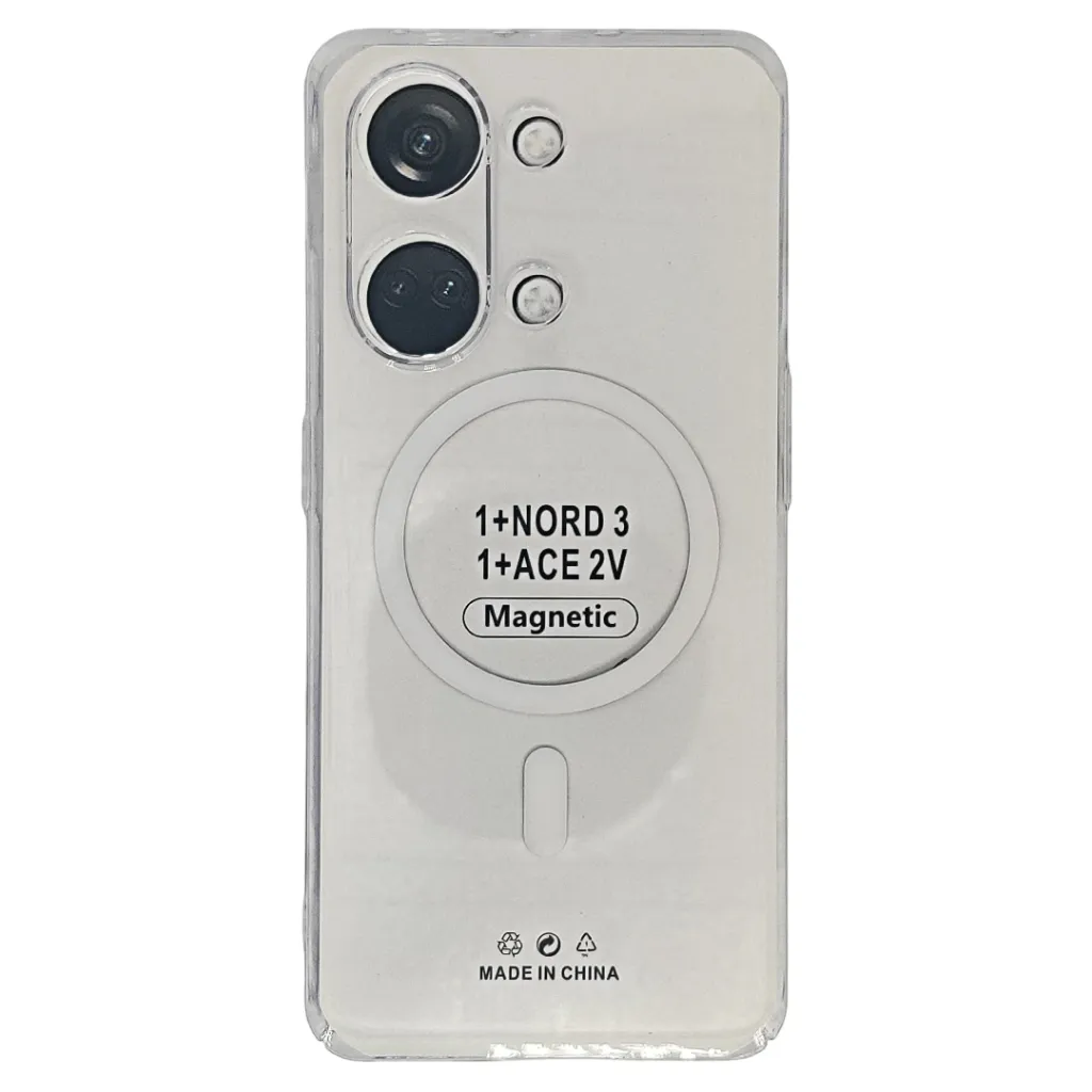 OnePlus Nord 3|OnePlus Ace 2V 5G PC Transparent Mag Safe Back Case (Crystal)