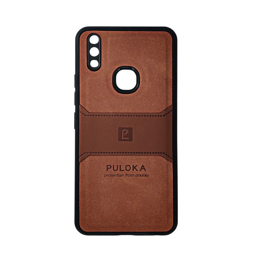 [PO42BVIY85-10-13] Vivo V9|Y85|V9 Pro|Y89 Puloka Luxuary Leather Back Case (Brown)