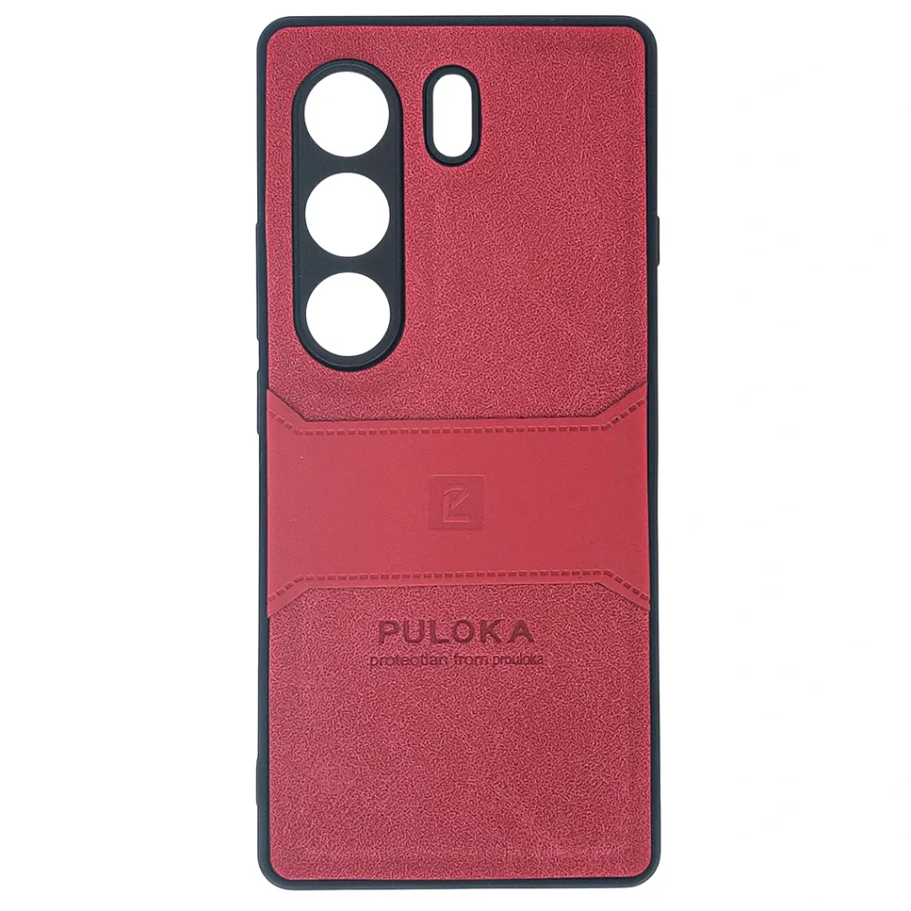 [PO42BTCMN40PR-10-4] Tecno Camon 40 Pro 4G Puloka Luxuary Leather Back Case (Red)