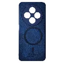 Xiaomi Redmi 14C|Poco C75 Built-in Magnetic Ring Premium Leather With Velvet Feel Back Case (Navy Blue)