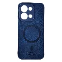 Xiaomi Redmi 15C|Poco C85 Built-in Magnetic Ring Premium Leather With Velvet Feel Back Case (Navy Blue)