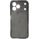 Tecno Spark 40 4G Dust Plug Transparent 3D Matte Magsafe Logo Back Case  (Black)
