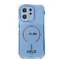 Vivo V70 5G|V70 Lite 4G|5G Dust Plug Transparent 3D Matte Magsafe Logo Back Case (Sky Blue)