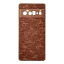 Google Pixel 6A Branded (BURGA) Derby Race Horses Pattern Leather Texture Back Case (Brown)