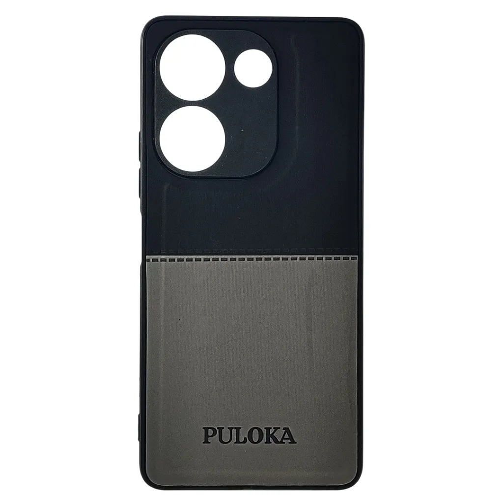[PO42BTCMN20-44-2] Tecno Camon 20 Pro|Camon 20 4G PULOKA Branded Bubble Tune With Leather Texture Mobile Back Case (Black)
