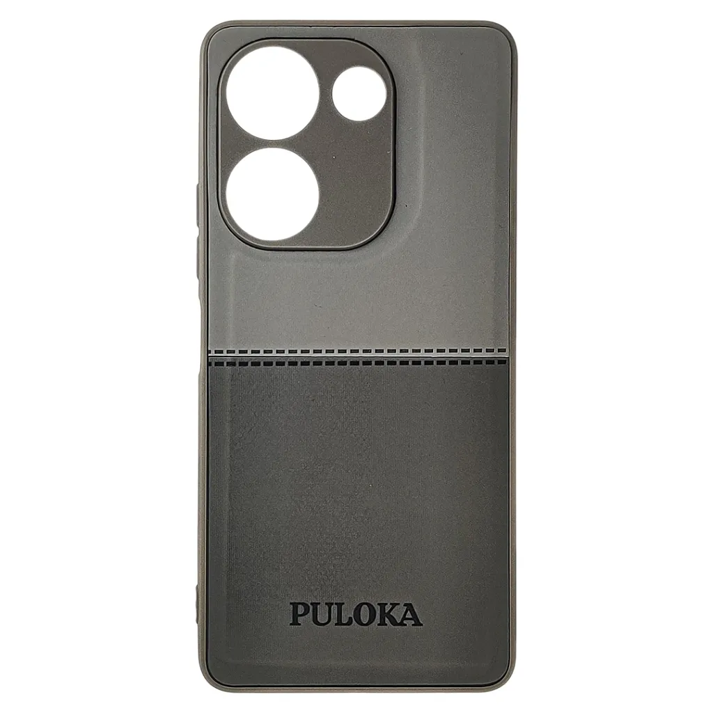 [PO42BTCMN20-44-9] Tecno Camon 20 Pro|Camon 20 4G PULOKA Branded Bubble Tune With Leather Texture Mobile Back Case (Gray)