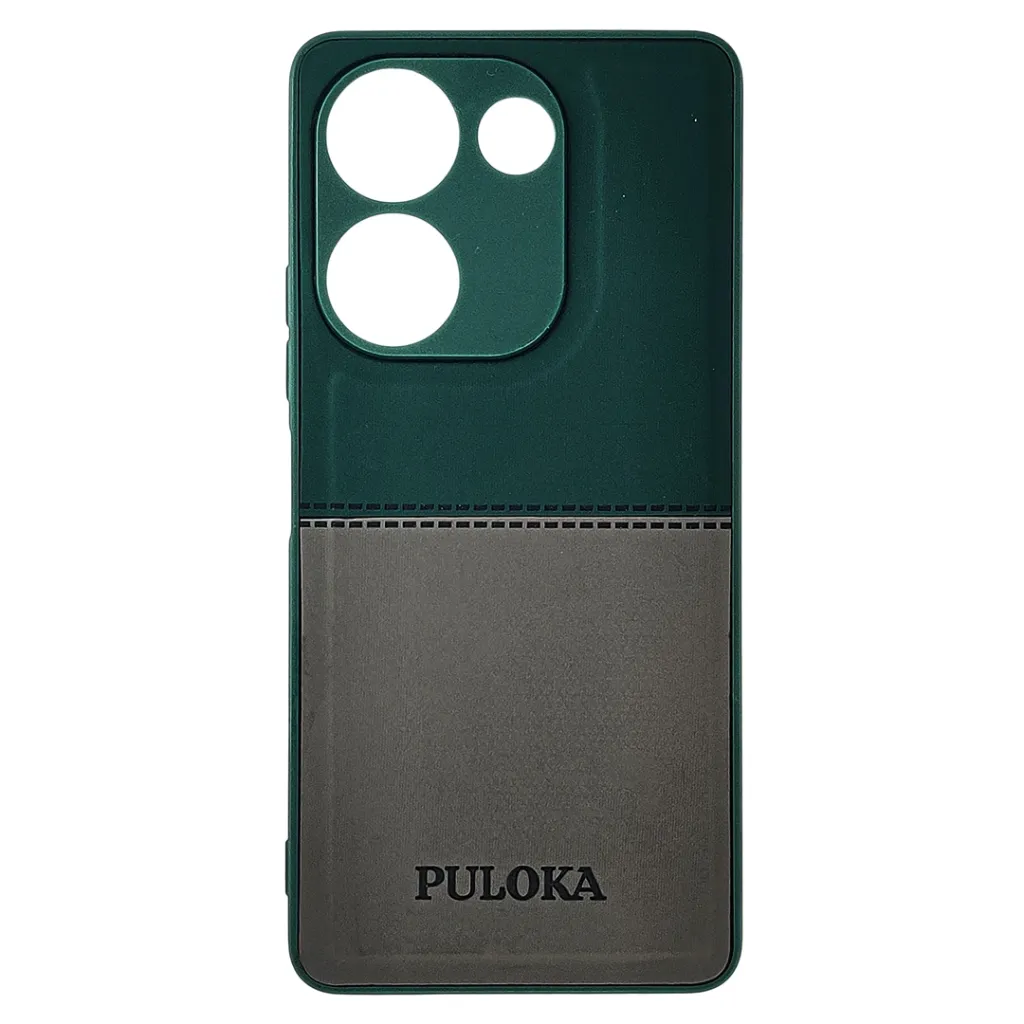 [PO42BTCMN20-44-11] Tecno Camon 20 Pro|Camon 20 4G PULOKA Branded Bubble Tune With Leather Texture Mobile Back Case (Green)