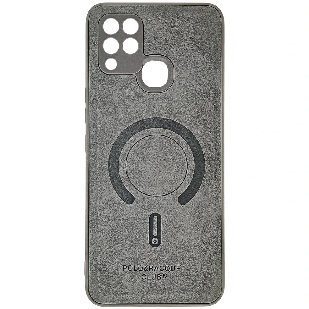 [PO42BIHOT10S-44-9] Infinix Hot 10s|Hot 10T PULOKA Branded Bubble Tune With Leather Texture Mobile Back Case (Gray)