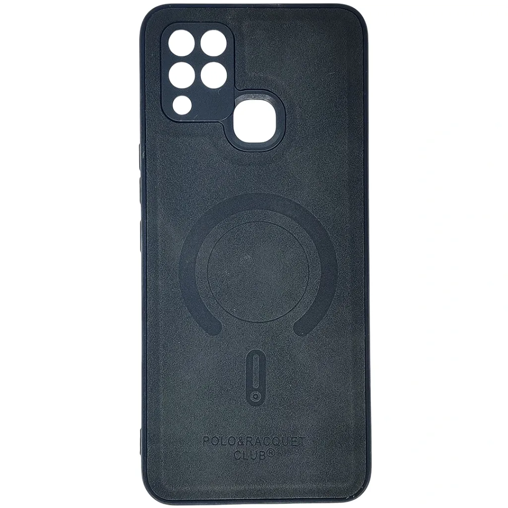[PO42BIHOT10S-44-2] Infinix Hot 10s|Hot 10T PULOKA Branded Bubble Tune With Leather Texture Mobile Back Case (Black)