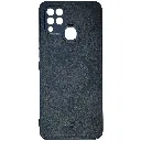 Infinix Hot 10s|Hot 10T PULOKA Branded Bubble Tune With Leather Texture Mobile Back Case (Black)