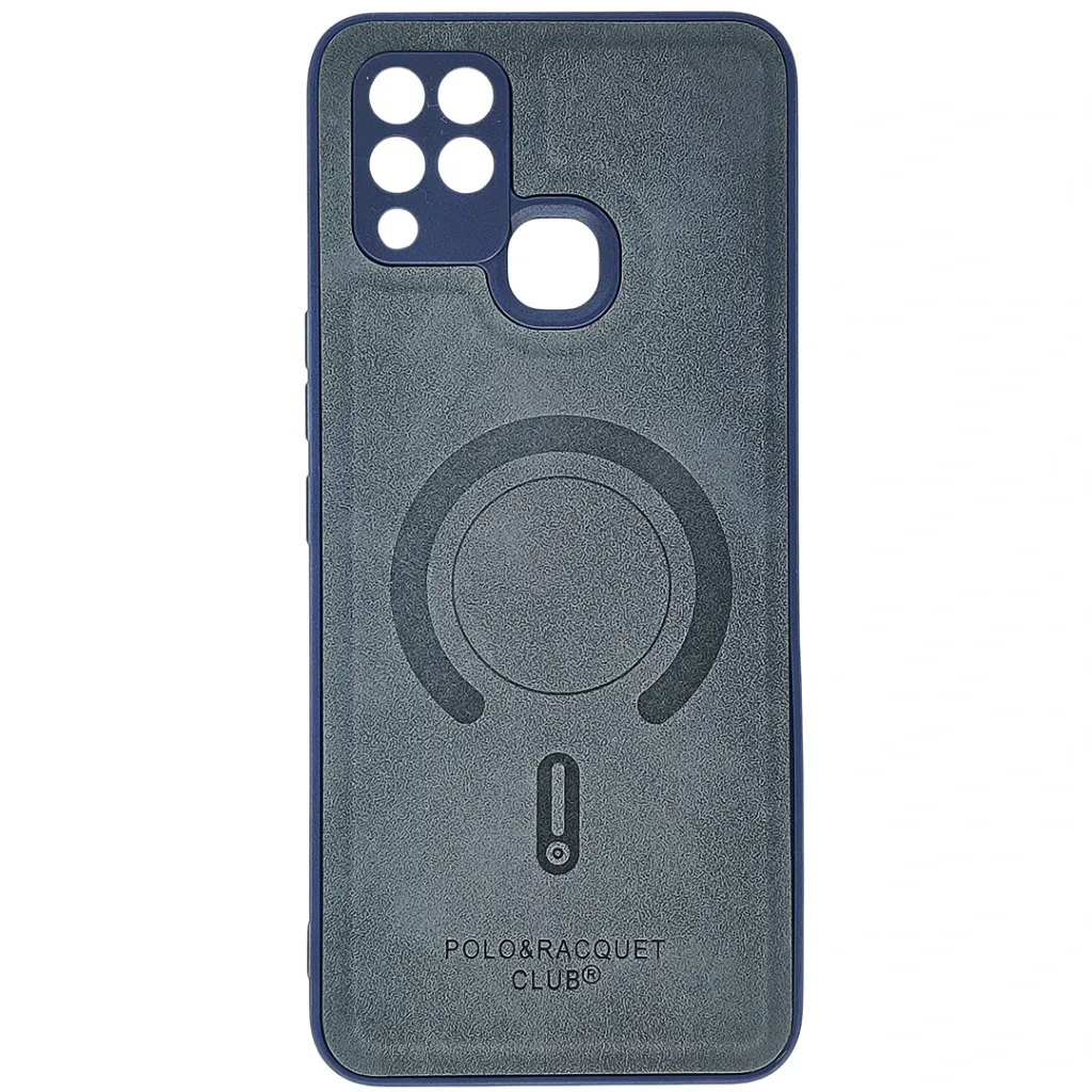 [PO42BIHOT10S-44-3] Infinix Hot 10s|Hot 10T PULOKA Branded Bubble Tune With Leather Texture Mobile Back Case (Blue)