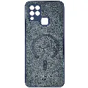 Infinix Hot 10s|Hot 10T PULOKA Branded Bubble Tune With Leather Texture Mobile Back Case (Blue)