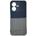 Vivo Y22 4G|Y22S 4G PULOKA Branded Bubble Tune With Leather Texture Mobile Back Case (Black)
