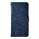 OnePlus 7T NMT Premium Luxuary Leather Book Case (Navy Blue)