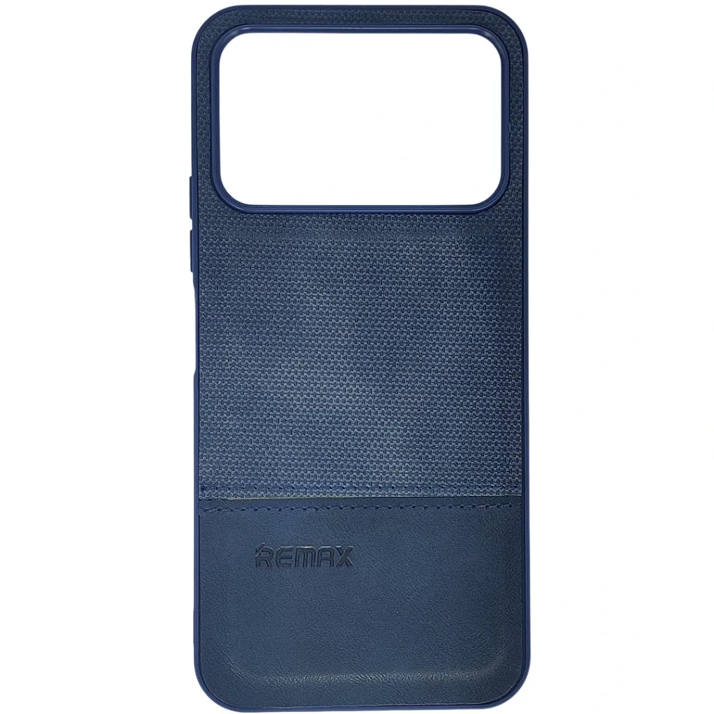 [PO42BTSPRK50-44-17] Tecno Spark 50 4G (REMAX) Logo Dotted Leather Texture Mobile Back Case (Navy Blue)