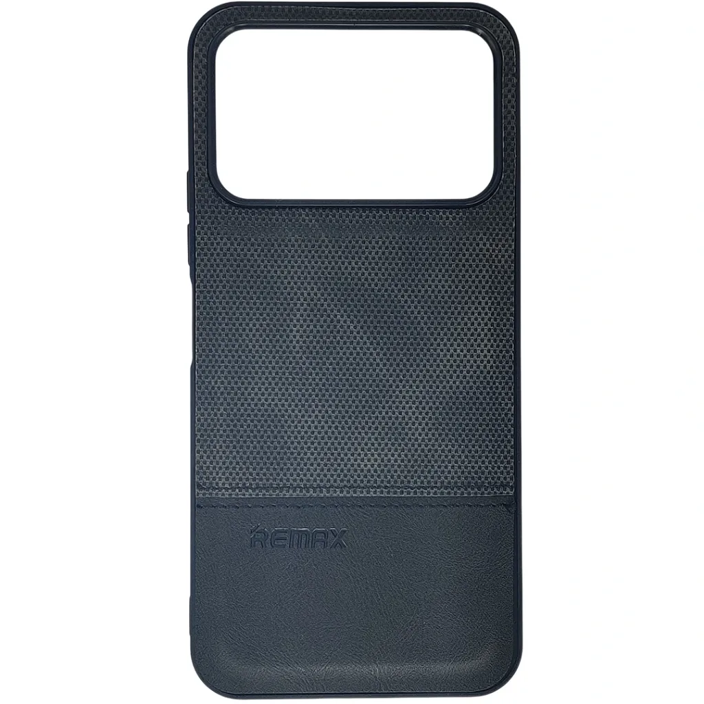 [PO42BTSPRK50-44-2] Tecno Spark 50 4G (REMAX) Logo Dotted Leather Texture Mobile Back Case (Black)