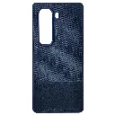 Infinix Hot 50 Pro Plus 4G (REMAX) Logo Dotted Leather Texture Mobile Back Case (Navy Blue)