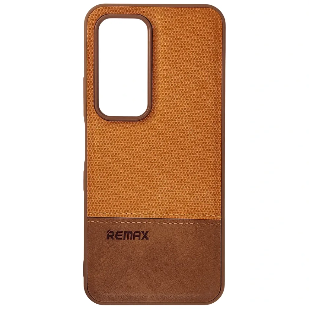 [PO42BIHOT60i-44-13] Infinix Hot 60i|HOT 60 4G (REMAX) Logo Dotted Leather Texture Mobile Back Case (Brown)
